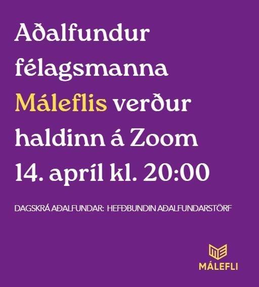 Rafrænn aðalfundur Máleflis