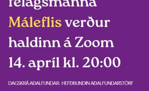 Rafrænn aðalfundur Máleflis